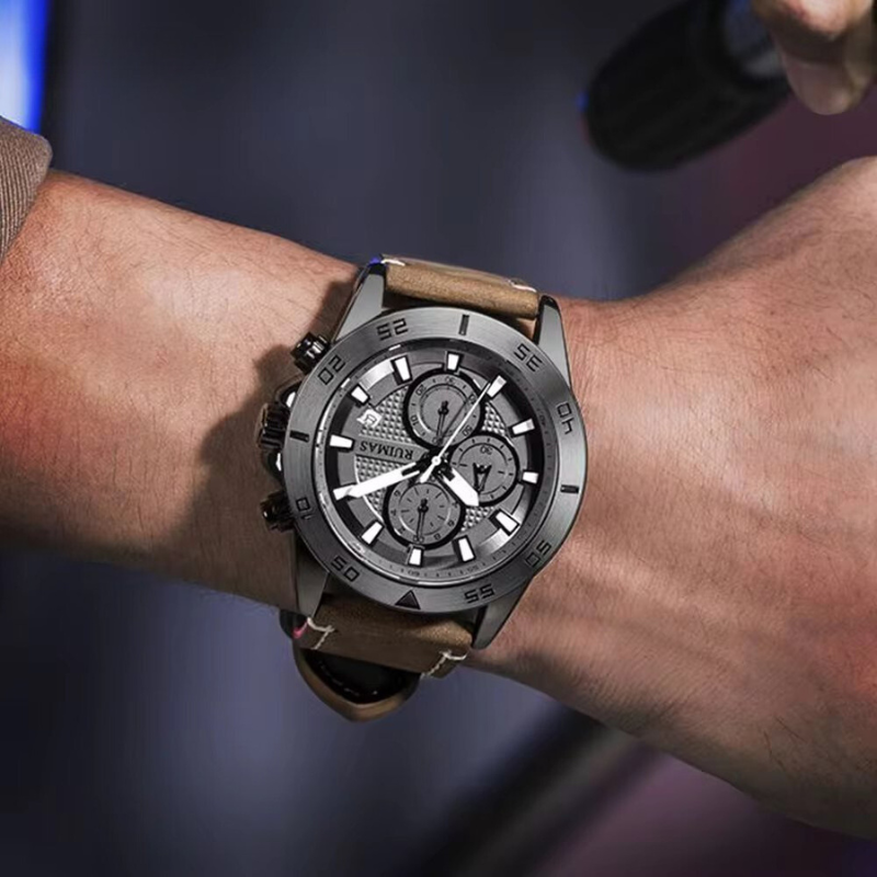 Relógio Cronógrafo de Quartzo com Mostrador