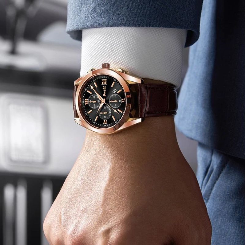 Relógio de Quartzo Masculino para Negócios