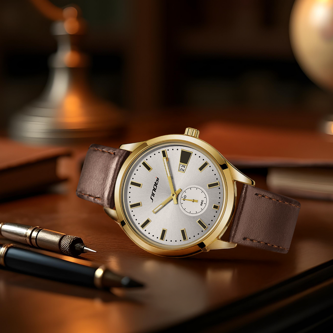 Relógio de Quartzo Minimalista de Luxo para Homens