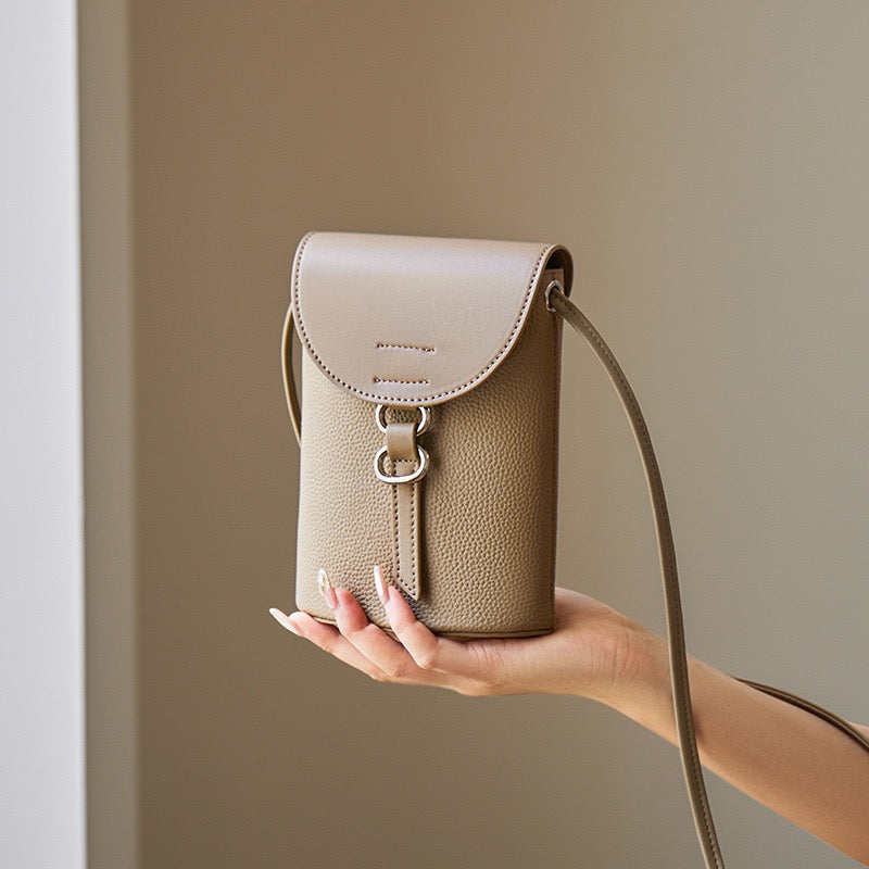Bolsa de Telefone Mini Transversal em Couro Legítimo