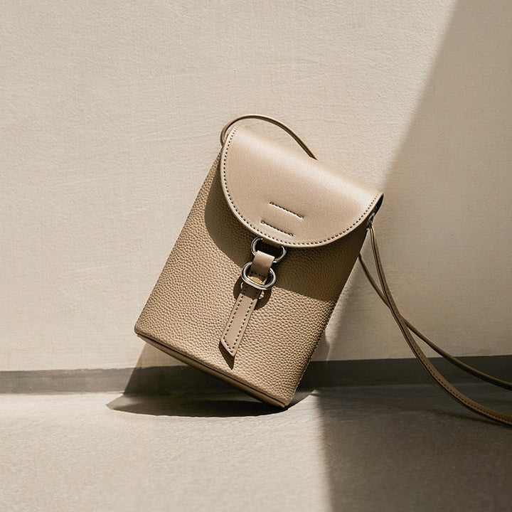 Bolsa de Telefone Mini Transversal em Couro Legítimo