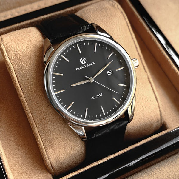 Relógio de Pulso com Pulseira de Couro Essencial para o Estilo de Vida